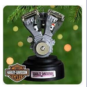 HARLEY-DAVIDSON Hallmark Vintage Ornament 2000 Big Twin Evolution Engine *NEW*